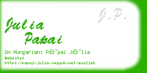julia papai business card